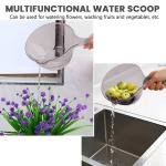 Limitless Water Spoon Thickened Anti-skid Long Handle Household Water Scoop for Bucket with Handle Durable Kitchen Gadget Supplies Tools (Transparent)